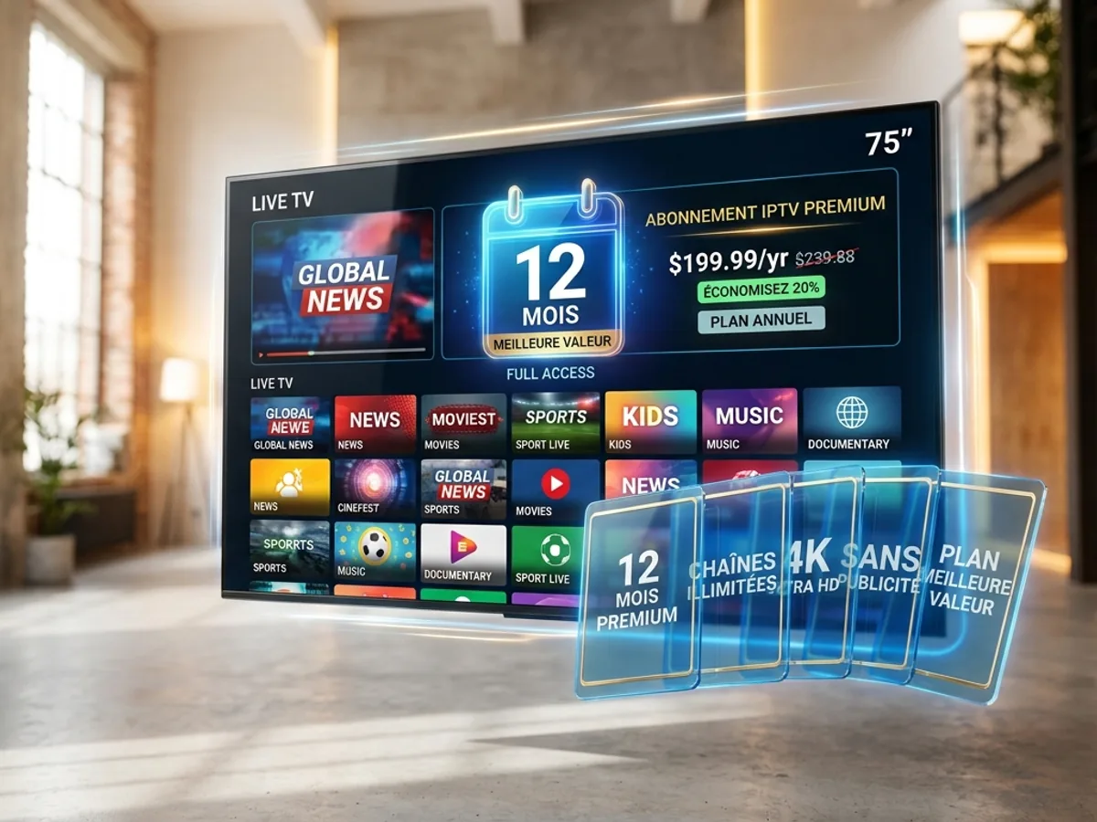 Abonnement IPTV France 12 mois sur Smart TV — French IPTV Pro