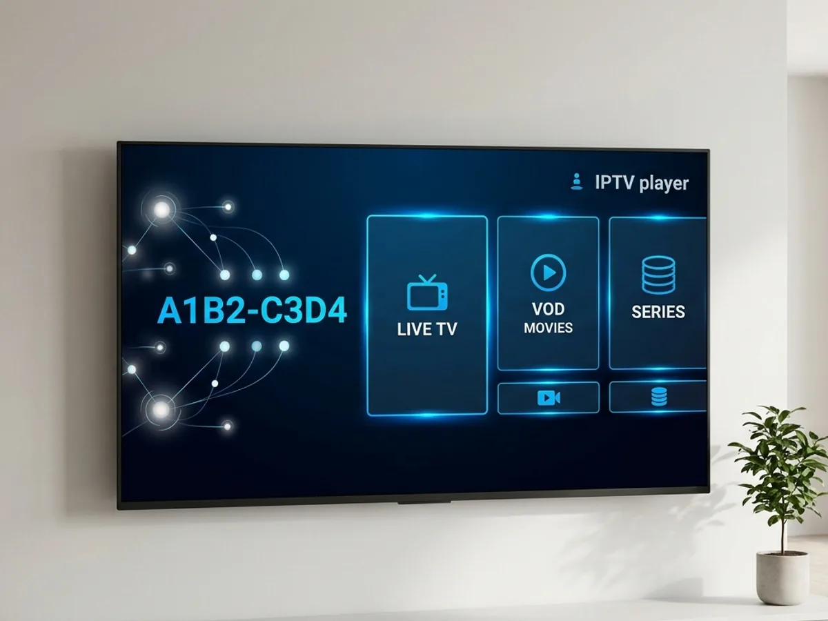 IBO Player IPTV sur Smart TV : tableau de bord Live, VOD et séries
