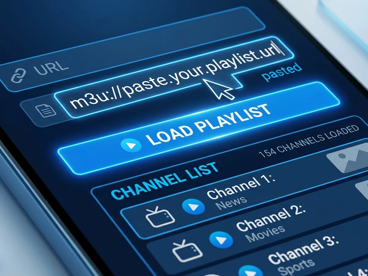 Liste M3U IPTV France : import de la playlist dans l'application